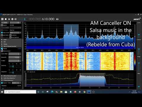 SDR Sharp Co-channel interference AM canceller. Several tests using Airspy HF+ Discovery