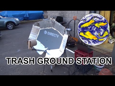Satellite Ground Station With Trash, Cardboard, and Foil Tape!