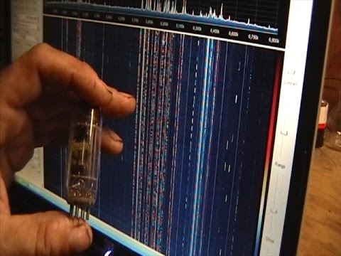 Using a beam deflection vacuum tube as a mixer for an RTL-SDR up converter.