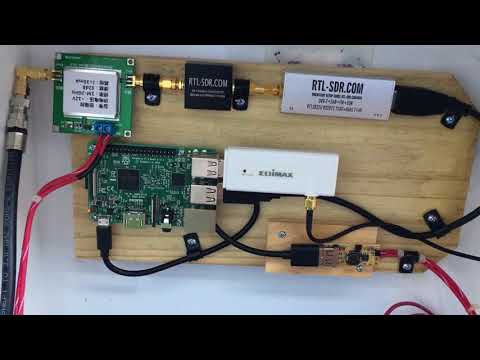 Raspberry Pi NOAA setup with QFH antenna with LNA. Powered by solar panels