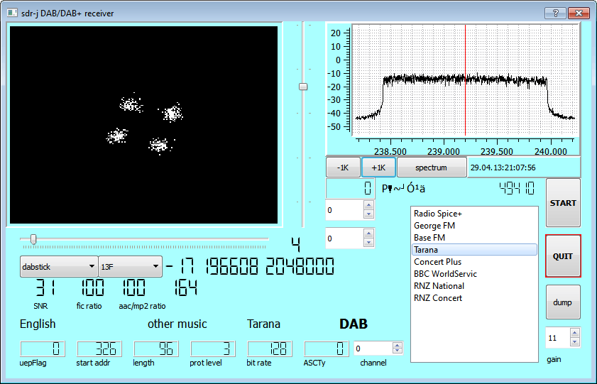 SDR-J Decoding DAB Radio in Software using RTL-SDR