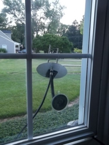 S-band antenna mounted