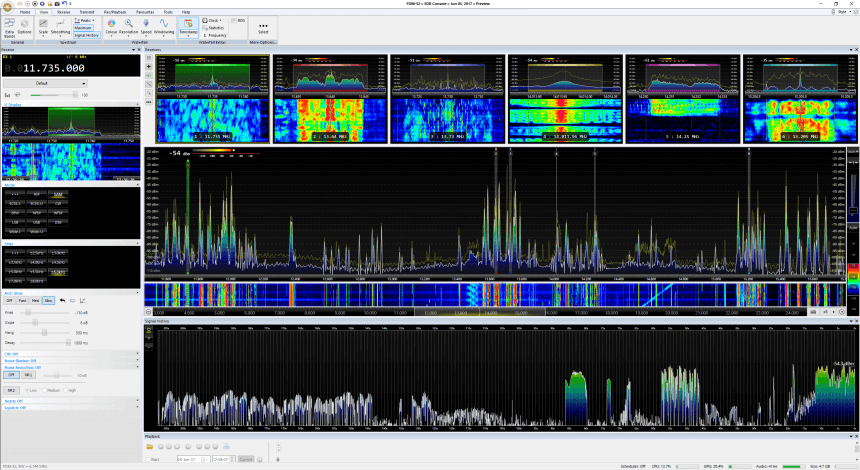 SDR-Console V3 Latest Update: Signal History & Receiver Panes