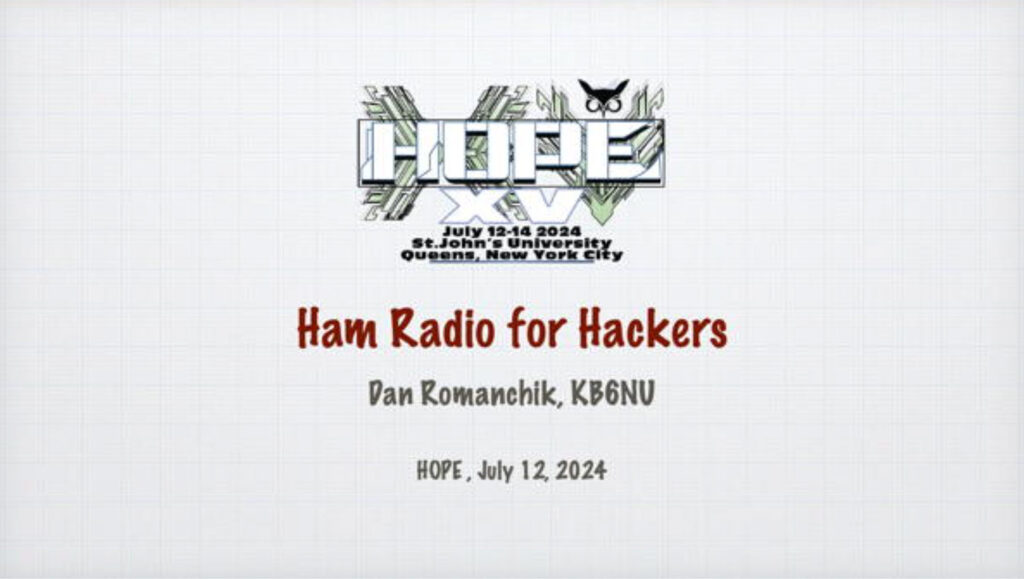 Ham radio for hackers